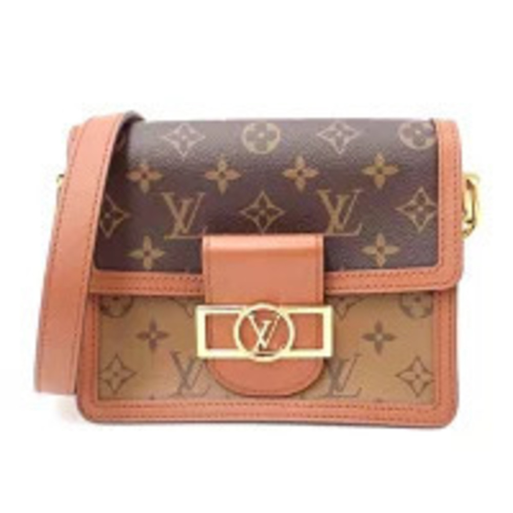 Louis Vuitton Dauphine Monogram Reverse Canvas Leather Tan